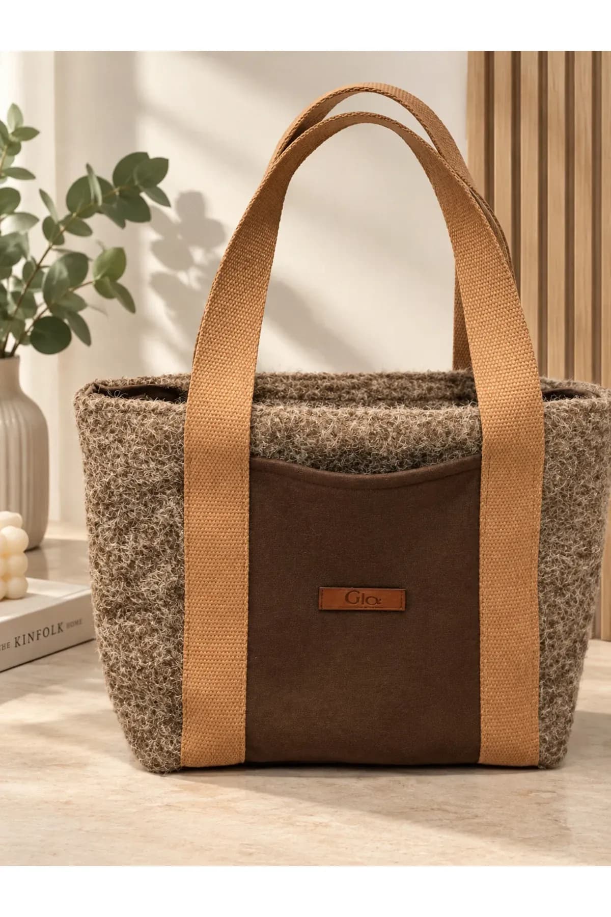 Krem Rengi Dokuma Keten Tote Bag: Ofisten Hafta Sonuna Şıklık